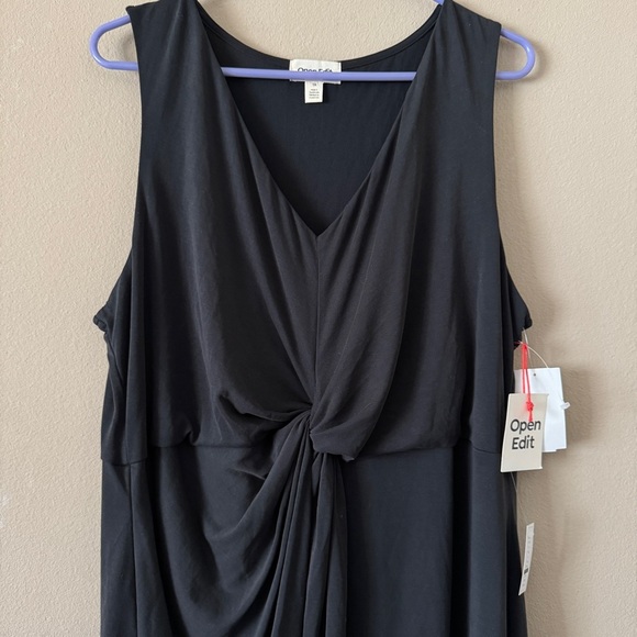 NWT Open Edit Drape Twist V-Neck Sheath Dress Size 1X - Picture 5 of 9